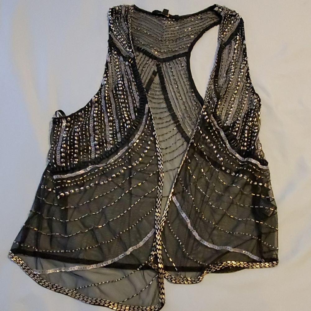 Sheer black vest